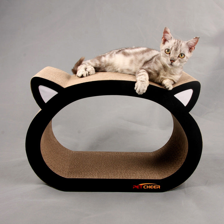 Cat Head Cardboard Scratcher Lounge