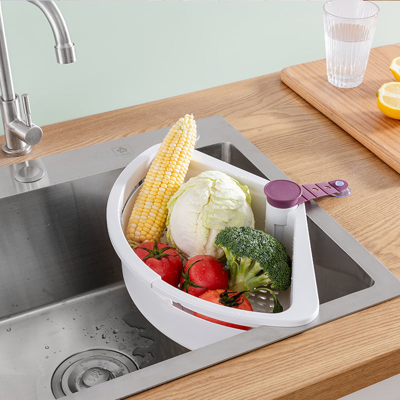 Over-the-Sink Drain Basket and Shelf