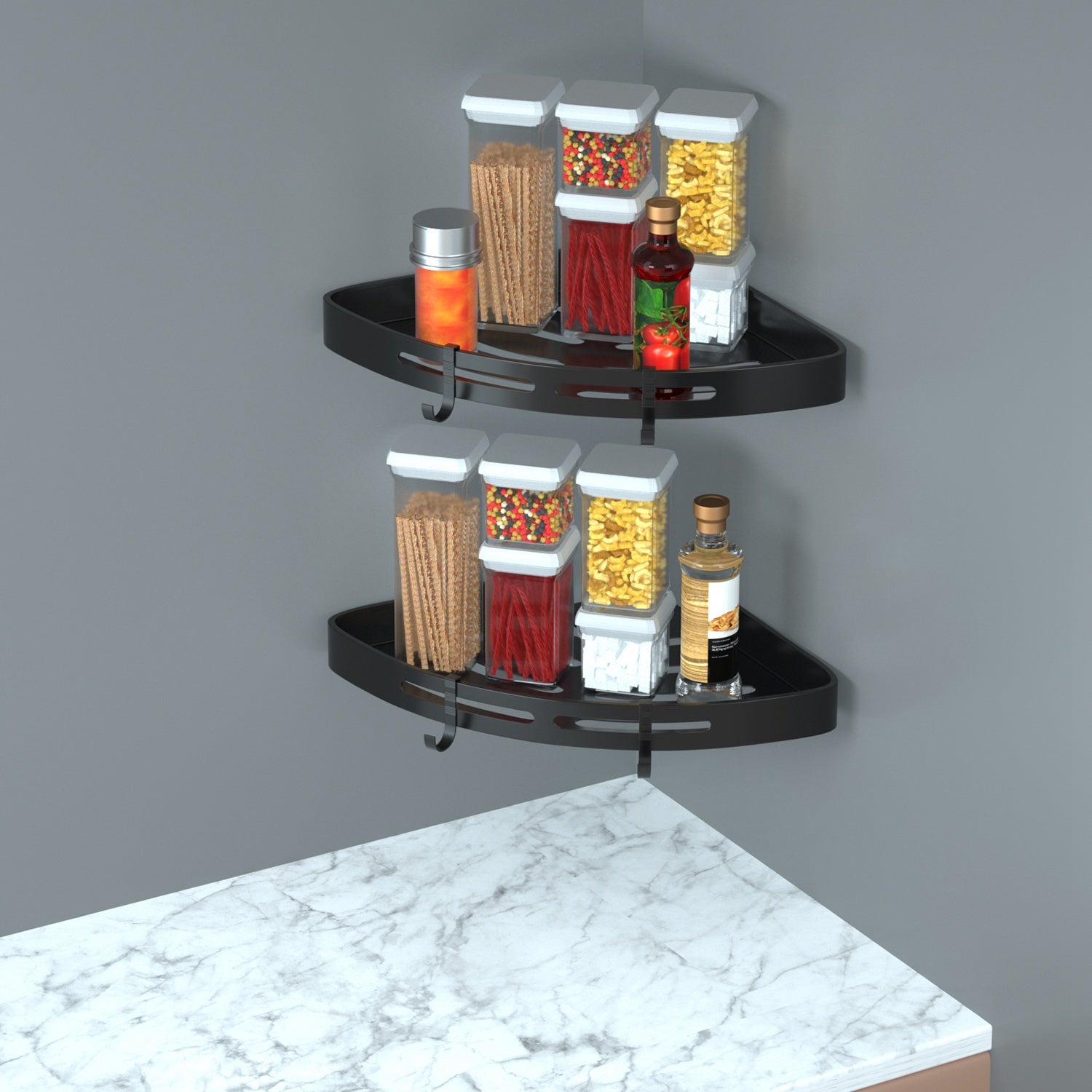 Corner Shower Caddy Shelves, 2 Pack