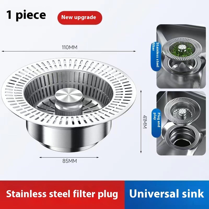 Stainless Steel Pop-Up Sink Strainer