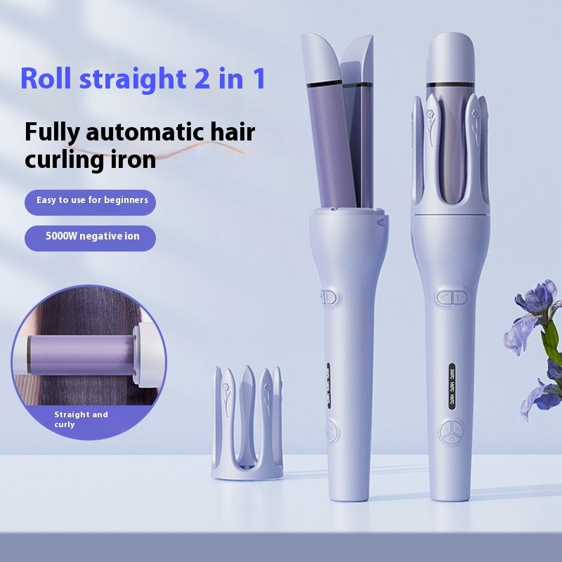 2-in-1 Automatic Rotating Curler and Straightener