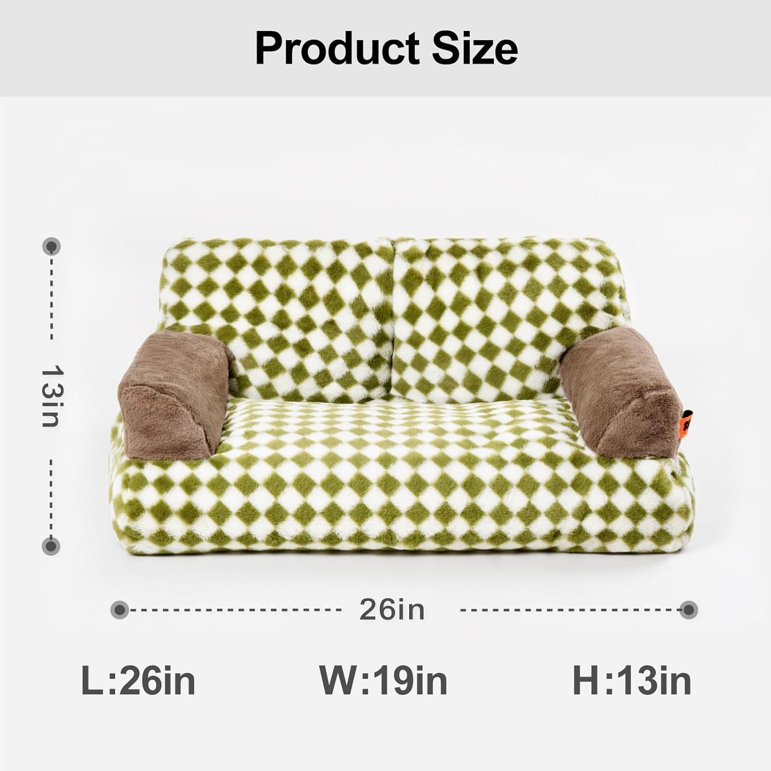 Fluffy Pet Couch Bed for Cats and Small Dogs