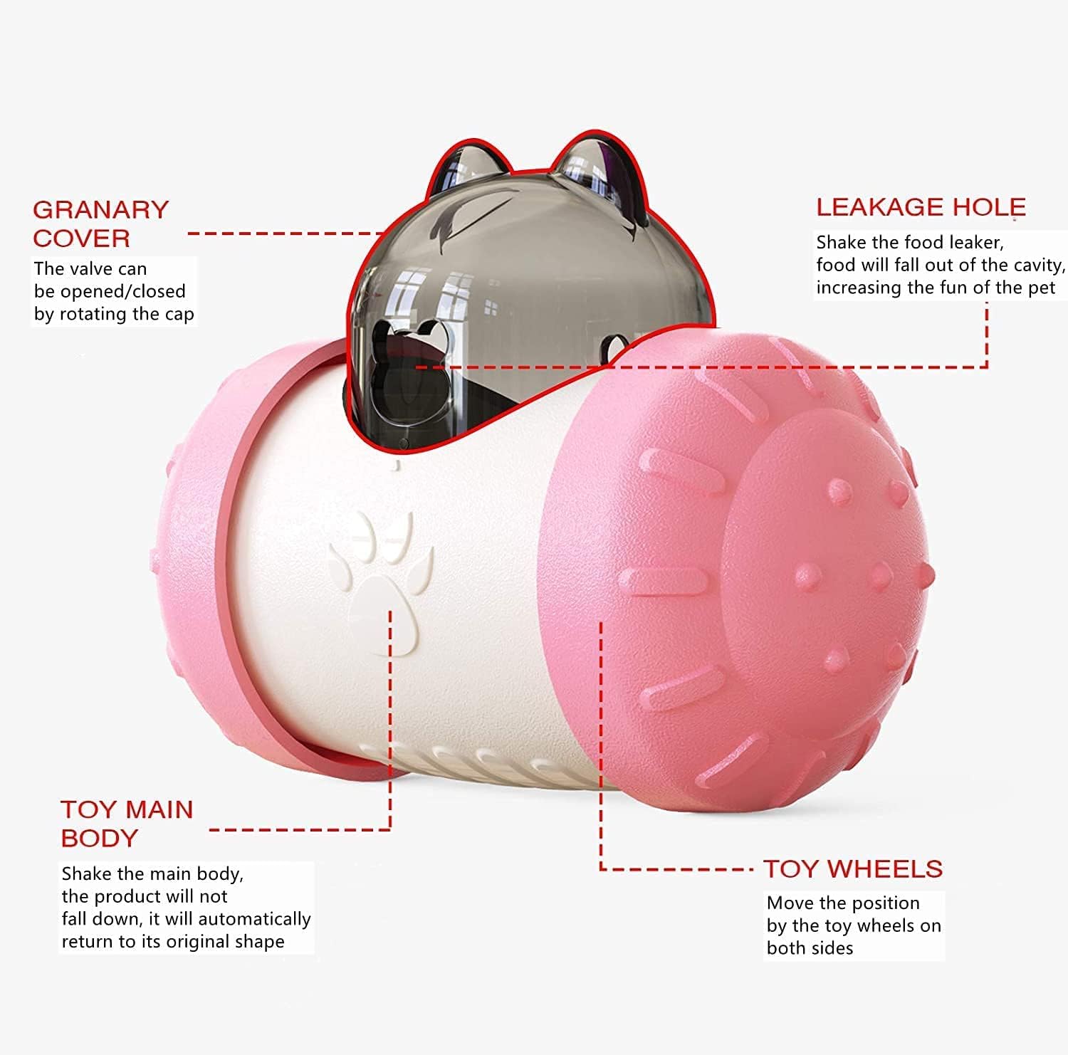Treat-Dispensing Ball for Dogs and Cats