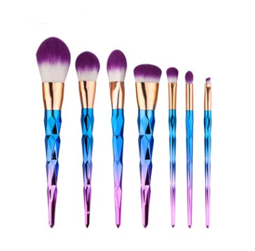 7-Piece Diamond-Handle Makeup Brush Set