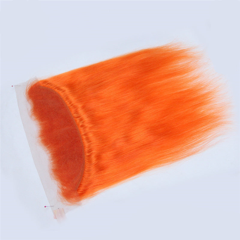 Orange Human Hair Bundle, Straight