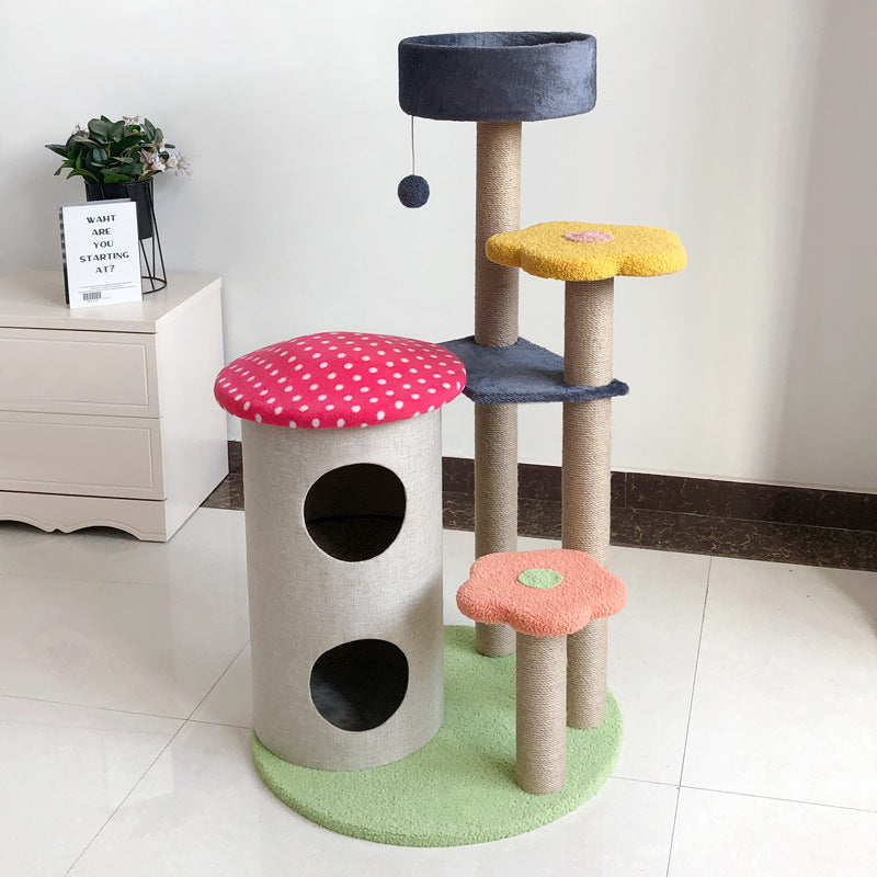 Round Sisal Cat Scratcher with Mat