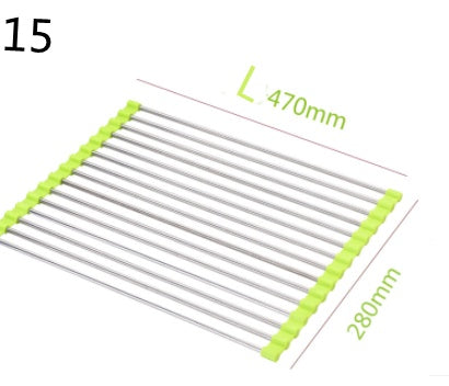 Roll-Up Stainless Steel Over-the-Sink Drying Rack