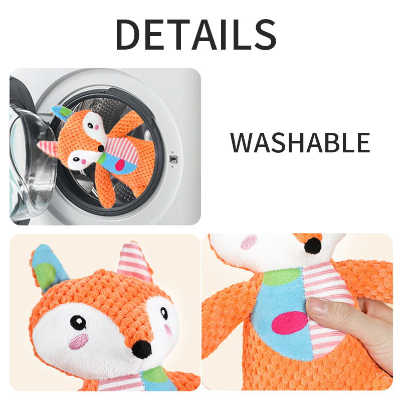 Squeaky Crinkle Plush Dog Toy
