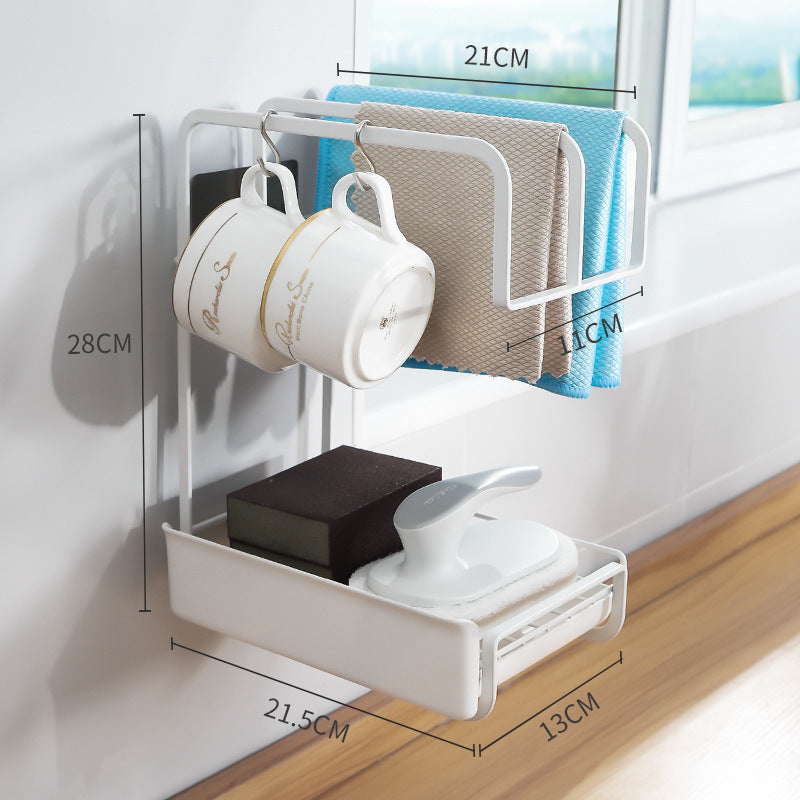 Cast Iron Sponge Holder with Drain Tray