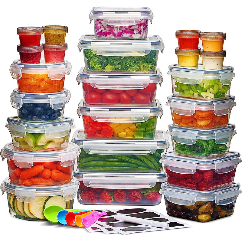 24-Piece Clear Food Storage Containers with Lids