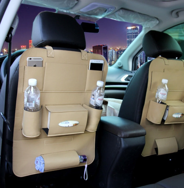 PU Leather Car Seat Back Organizer