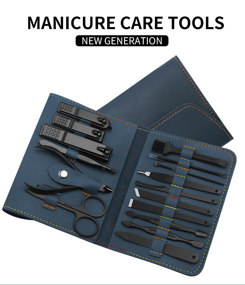 16-Piece Manicure and Pedicure Set with Case