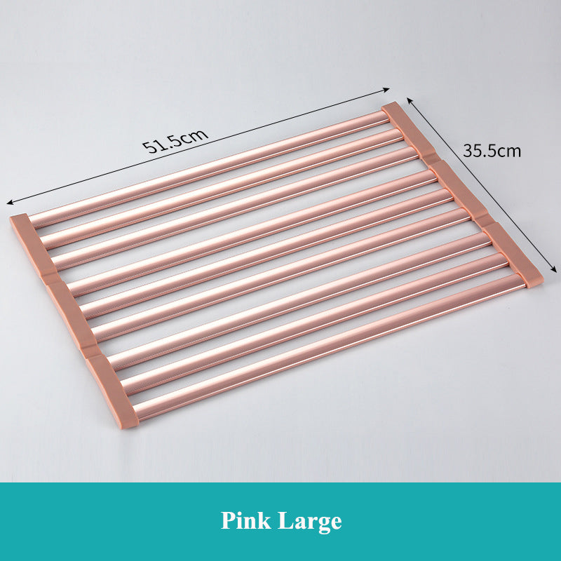 Foldable Aluminum Sink Drain Rack