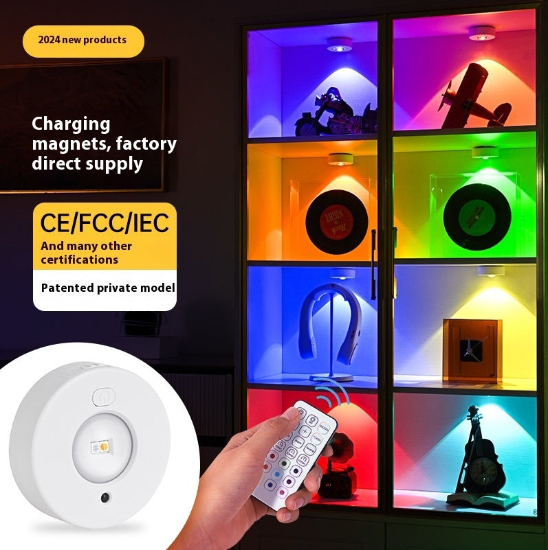 Magnetic LED Puck Lights for Cabinets