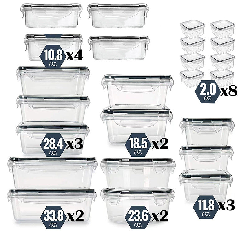 24-Piece Clear Food Storage Containers with Lids