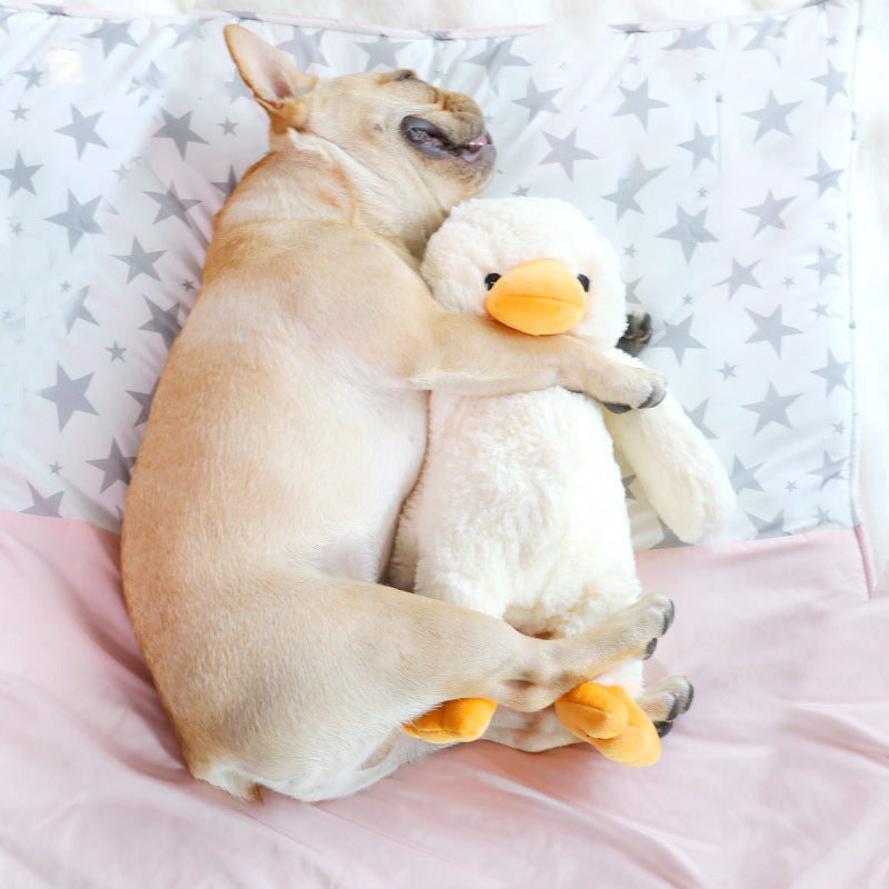 Plush Squeaky Duckling Dog Toy