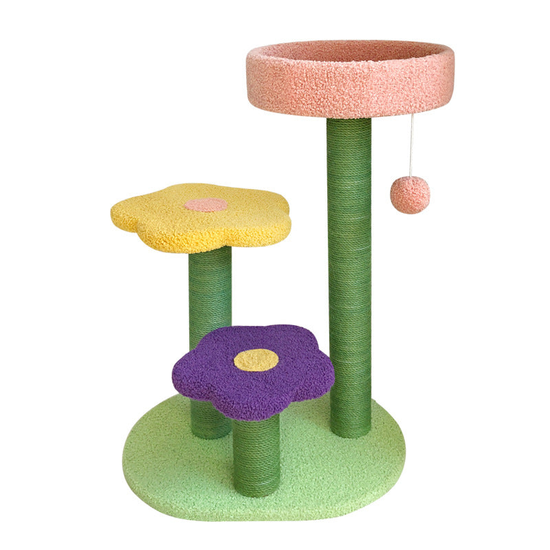 Round Sisal Cat Scratcher with Mat