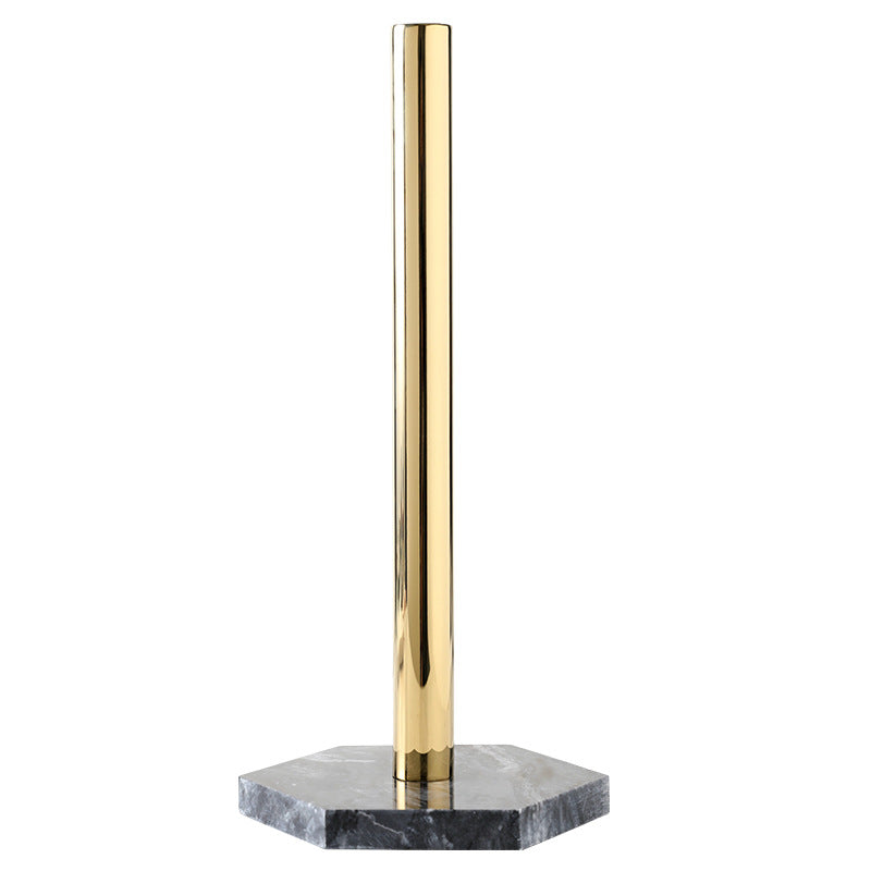 Marble and Gold Paper Towel Holder