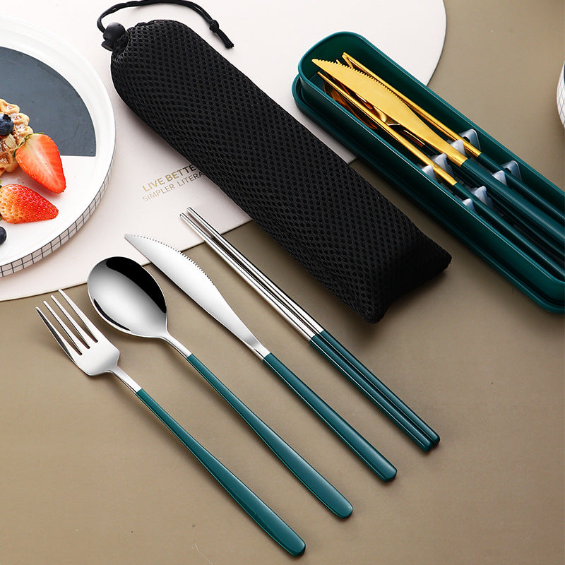 Portable Stainless Steel Cutlery Set with Case