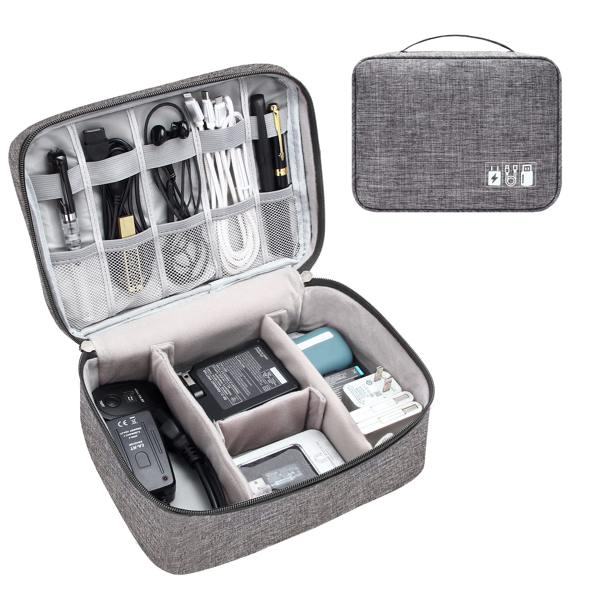 Electronics Travel Case with Adjustable Dividers