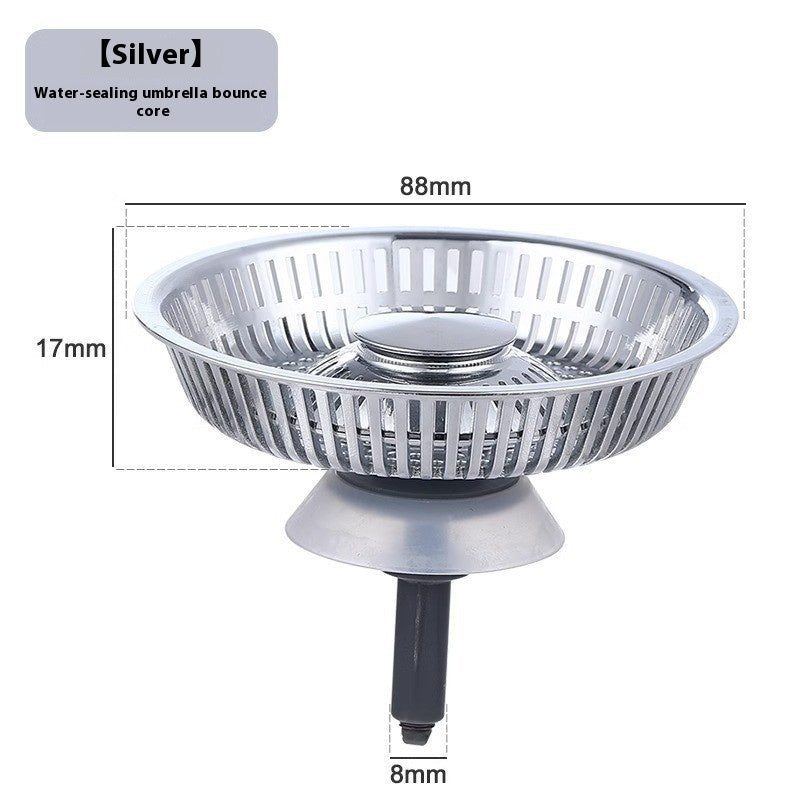Stainless Steel Pop-Up Sink Strainer