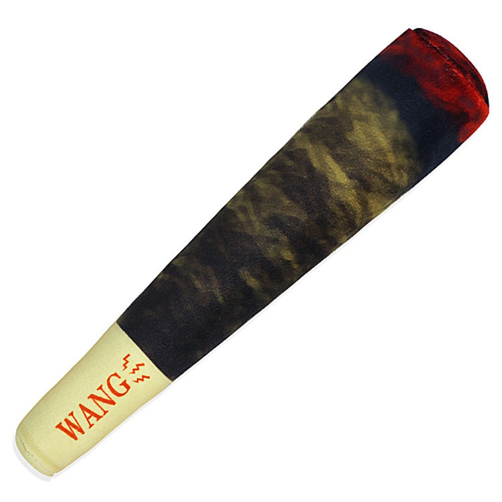 Plush Cigar Squeaky Dog Toy