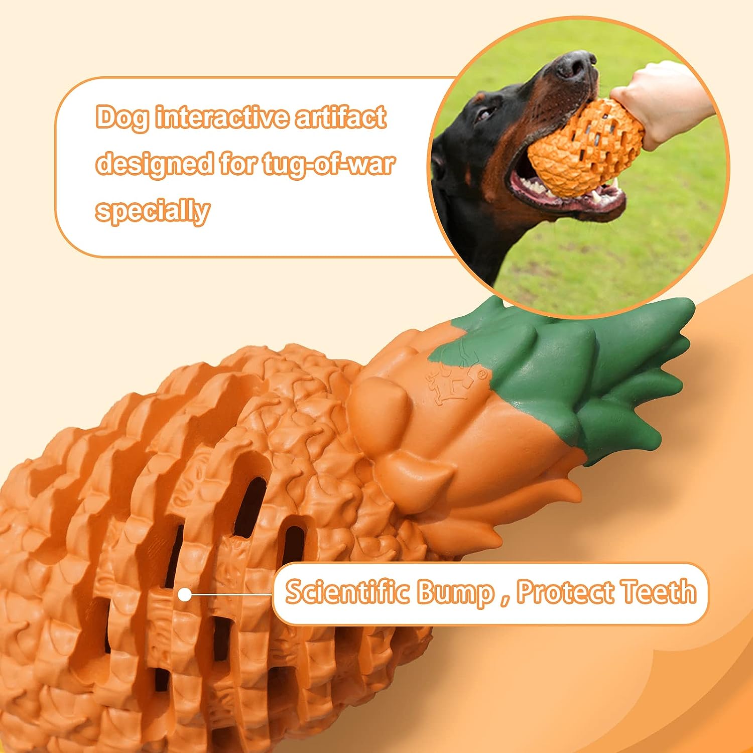 Pineapple Rubber Chew Toy for Dogs