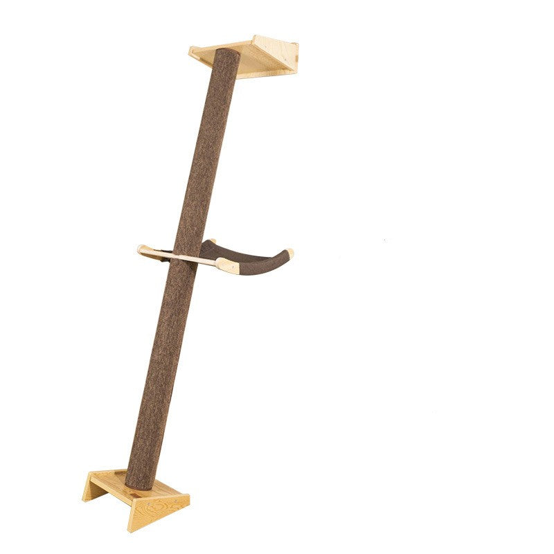 Wall-Mounted Wooden Cat Shelf