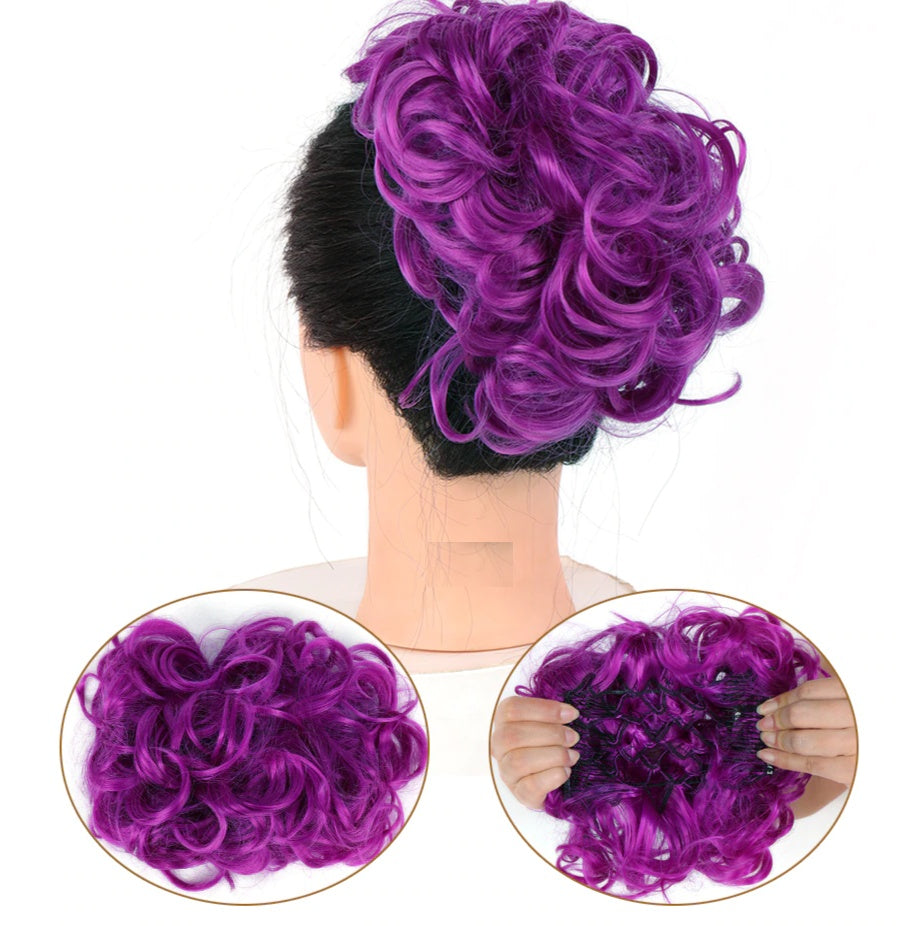 Messy Bun Hairpiece with Clips