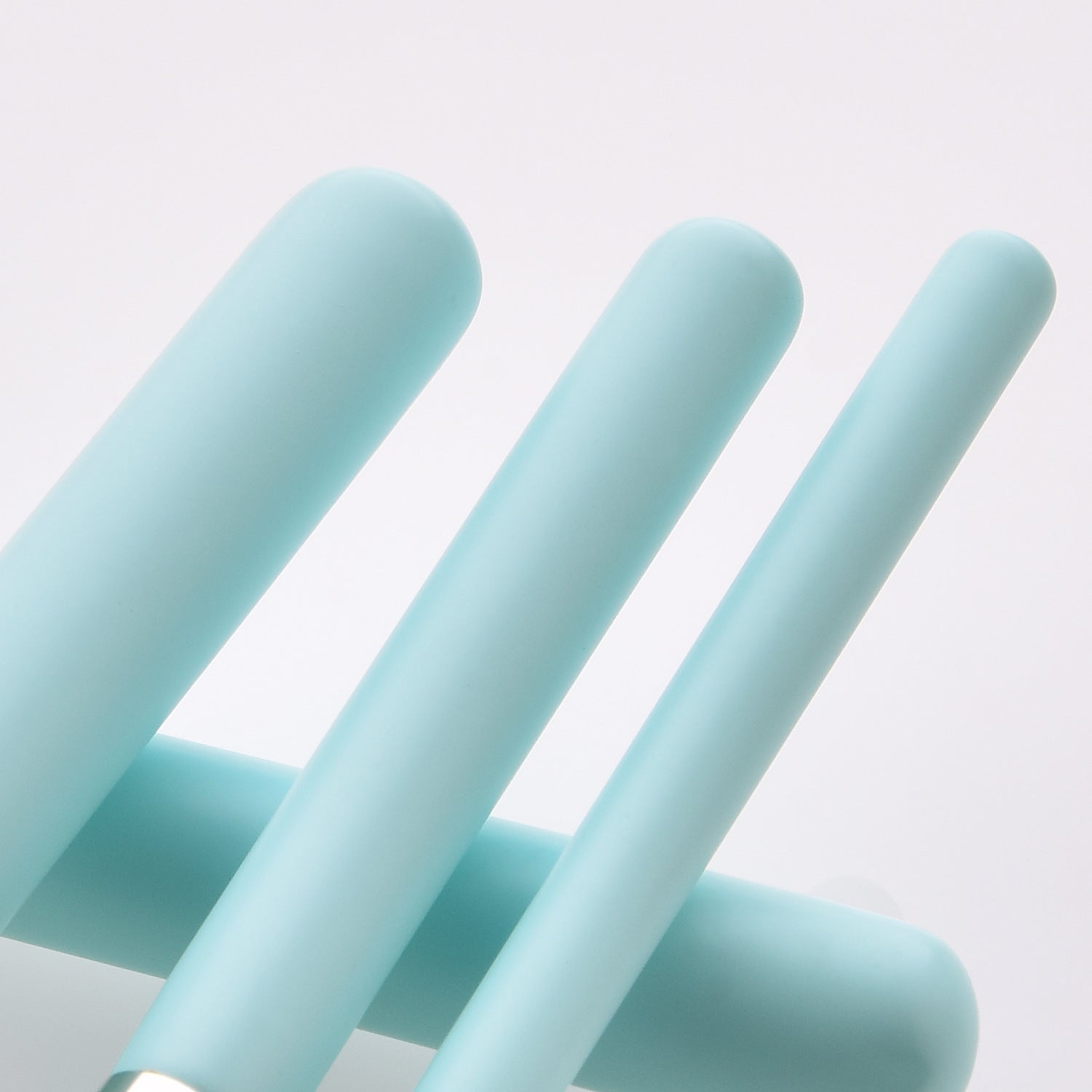 12-Piece Light Blue Makeup Brush Set