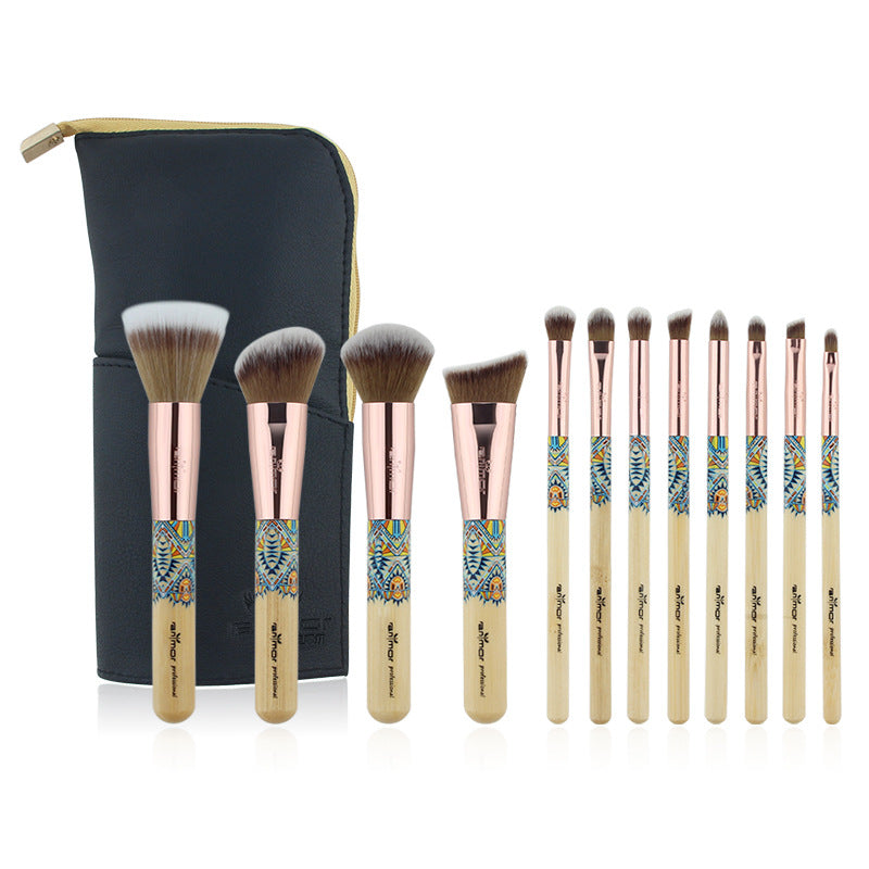 12-Piece Makeup Brush Set with Optional Bag