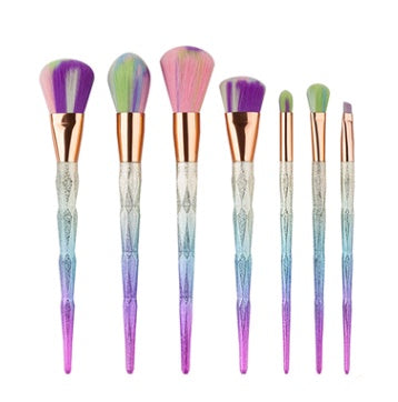 7-Piece Diamond-Handle Makeup Brush Set