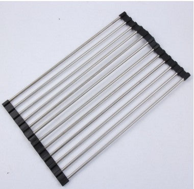 Roll-Up Stainless Steel Over-the-Sink Drying Rack