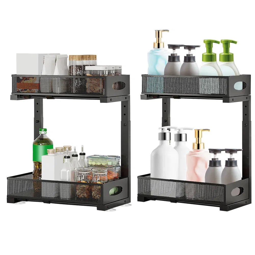 2-Tier Under-Sink Organizer with Pull-Out Baskets, 2 Pack