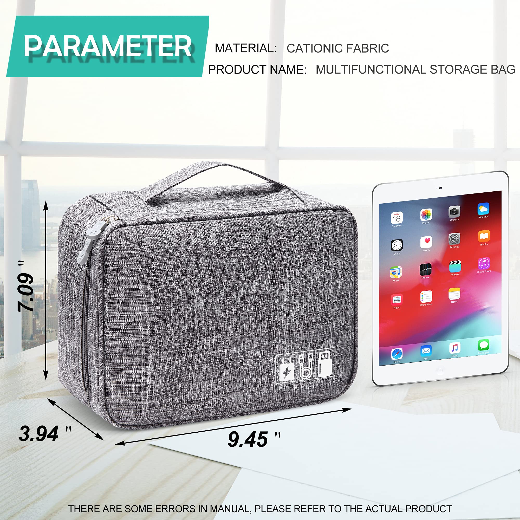 Electronics Travel Case with Adjustable Dividers