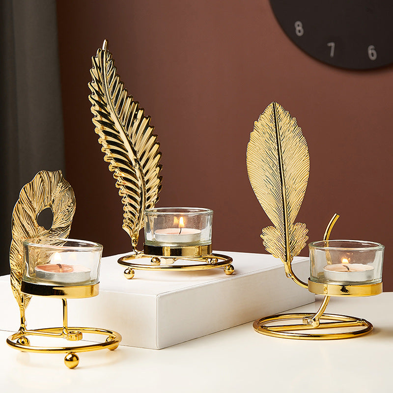 Gold Iron Candlestick Ornament