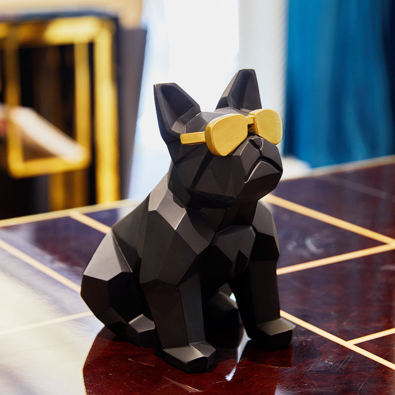 Origami Dog with Glasses Figurine