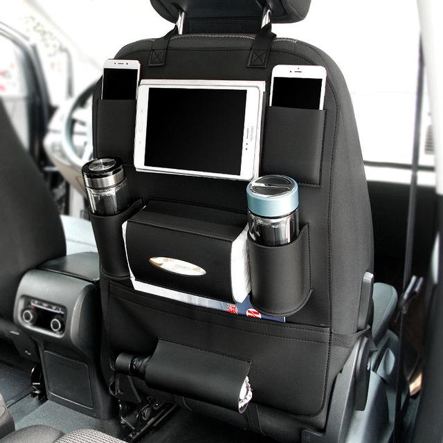 PU Leather Car Seat Back Organizer