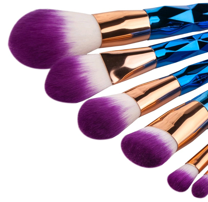 7-Piece Diamond-Handle Makeup Brush Set