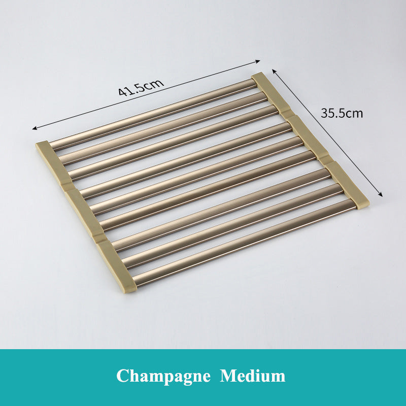 Foldable Aluminum Sink Drain Rack