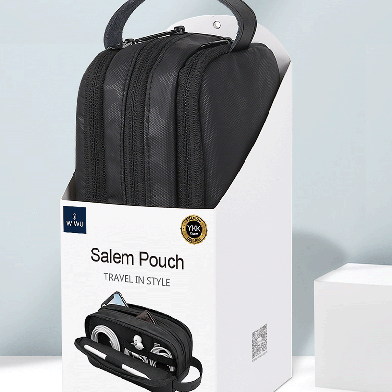 Leather Travel Document and Gadget Bag