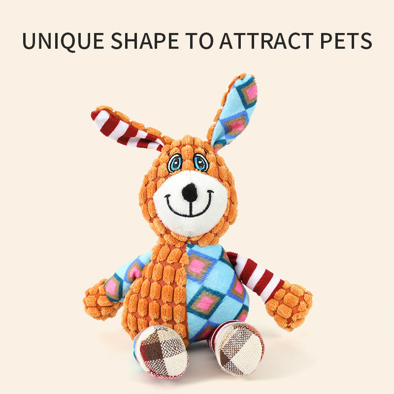 Squeaky Crinkle Plush Dog Toy