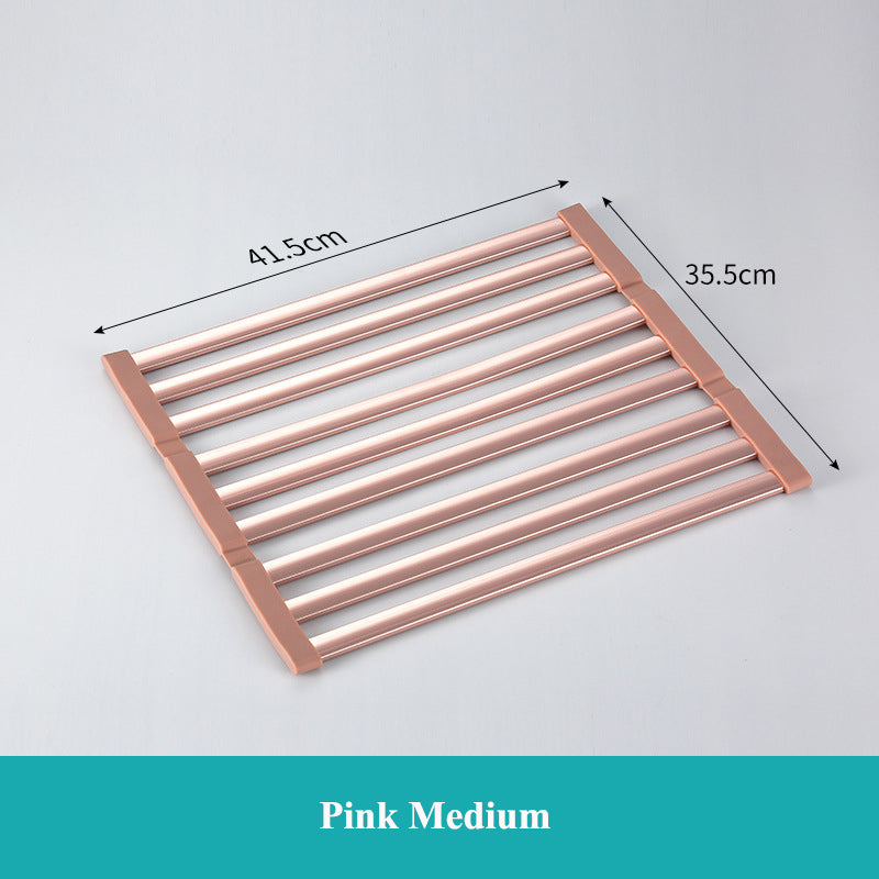 Foldable Aluminum Sink Drain Rack