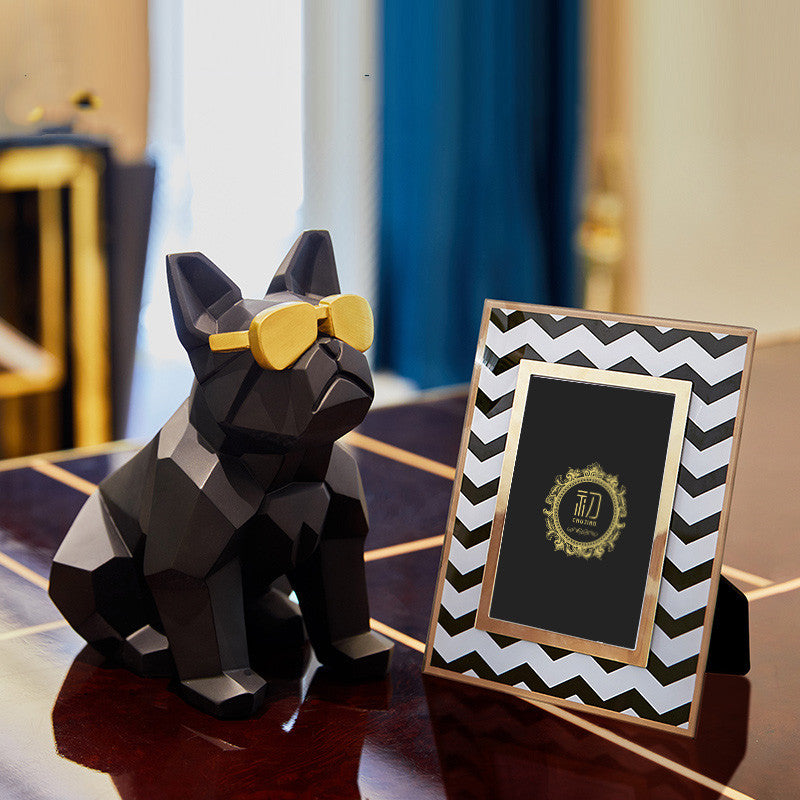 Origami Dog with Glasses Figurine