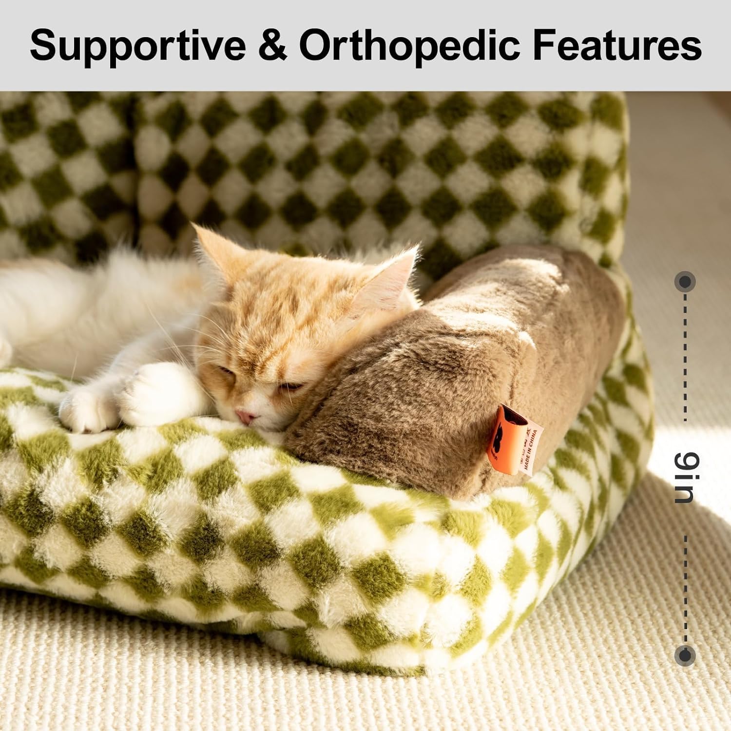 Fluffy Pet Couch Bed for Cats and Small Dogs
