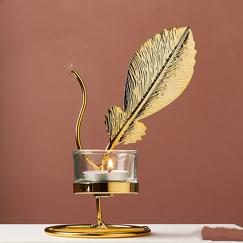 Gold Iron Candlestick Ornament