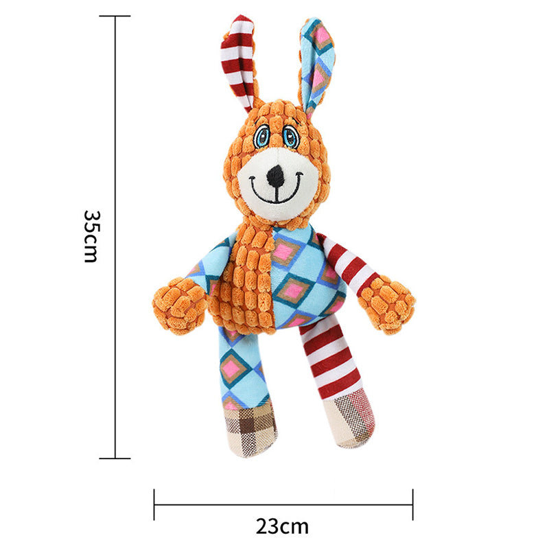 Squeaky Crinkle Plush Dog Toy