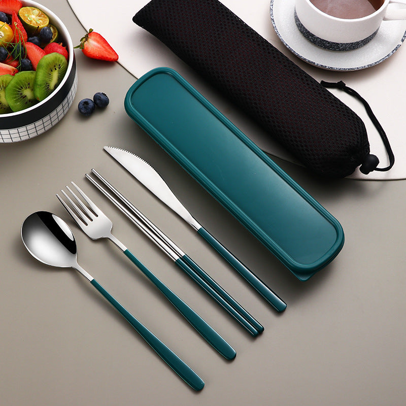 Portable Stainless Steel Cutlery Set with Case
