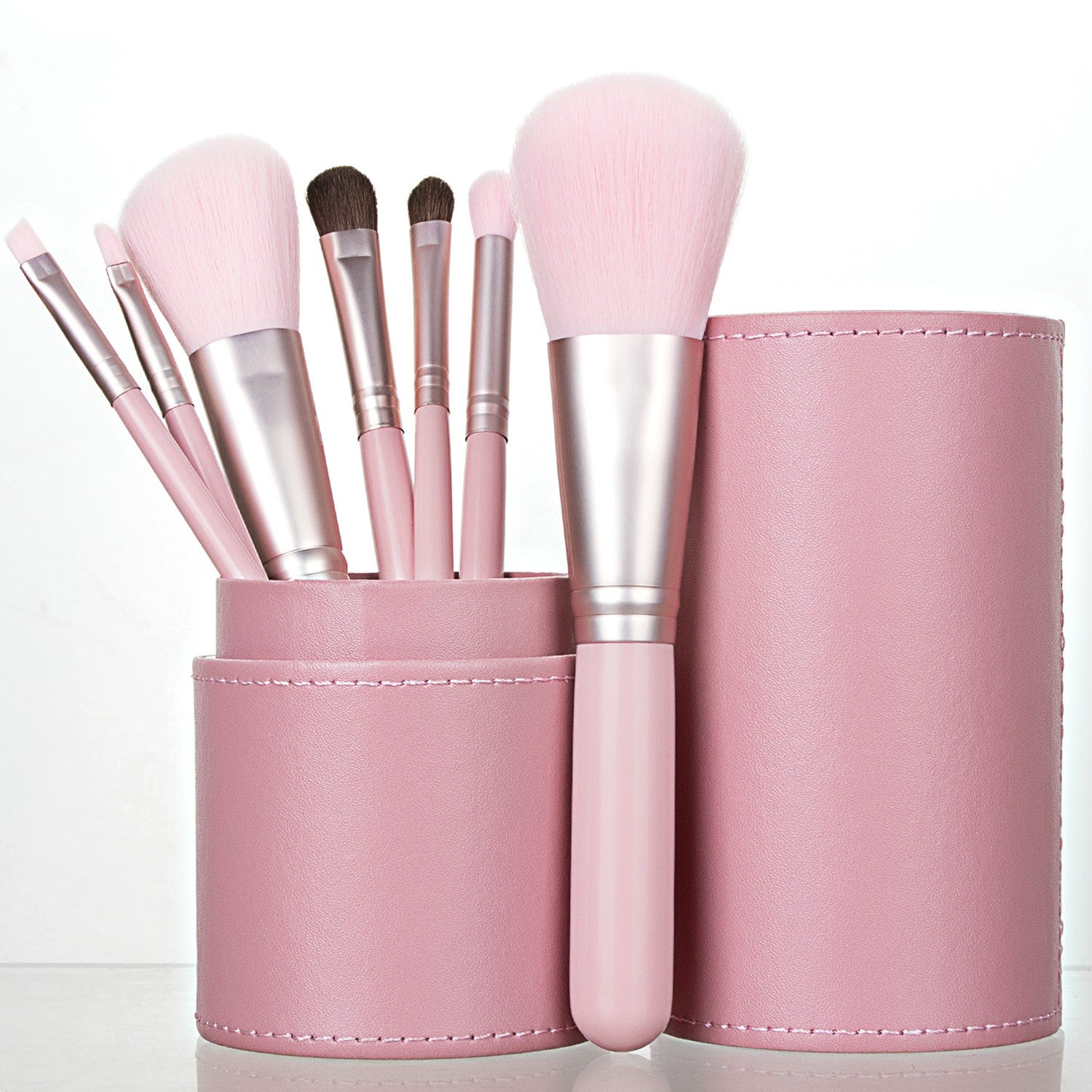 7-Piece Mini Makeup Brush Set with Holder