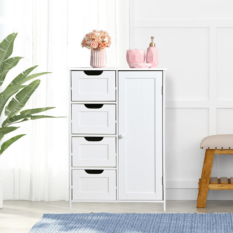 White 4-Drawer Storage Cabinet
